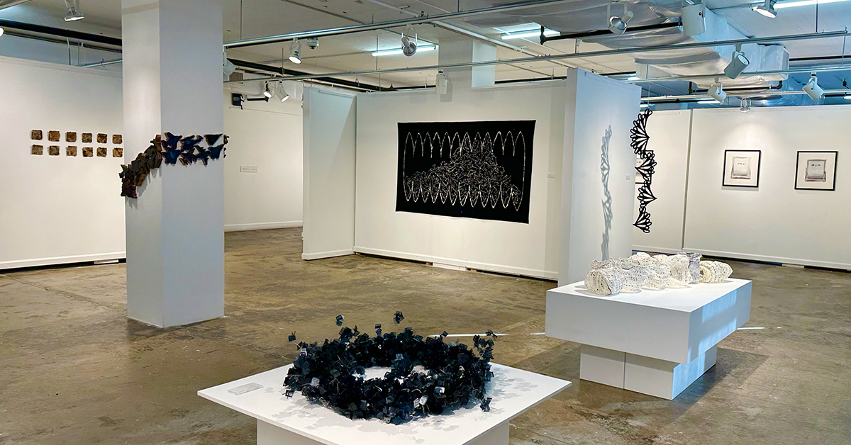 Installation View of Score: Mixed Media by Joan Dreyer